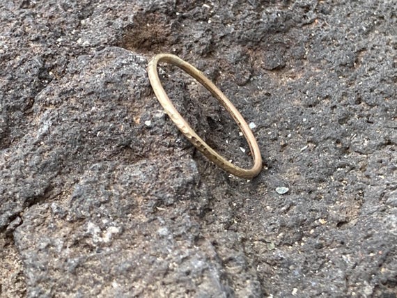 dünner Goldring, massiv, Stapelring, Verlobungsring, Vorsteckring