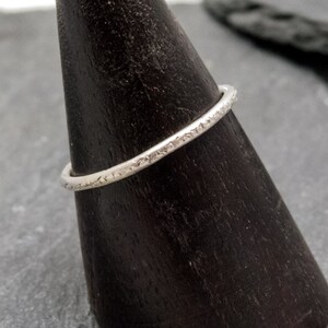 Ring, Silberring, ziseliert, Sterlingsilber, Rundprofil Bild 3