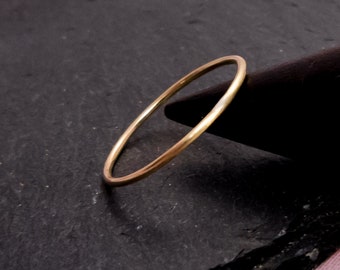 zarter Ring, 333er Gold, 8 CT, Stapelring, 1 mm breit, Stapelring, Verlobungsring