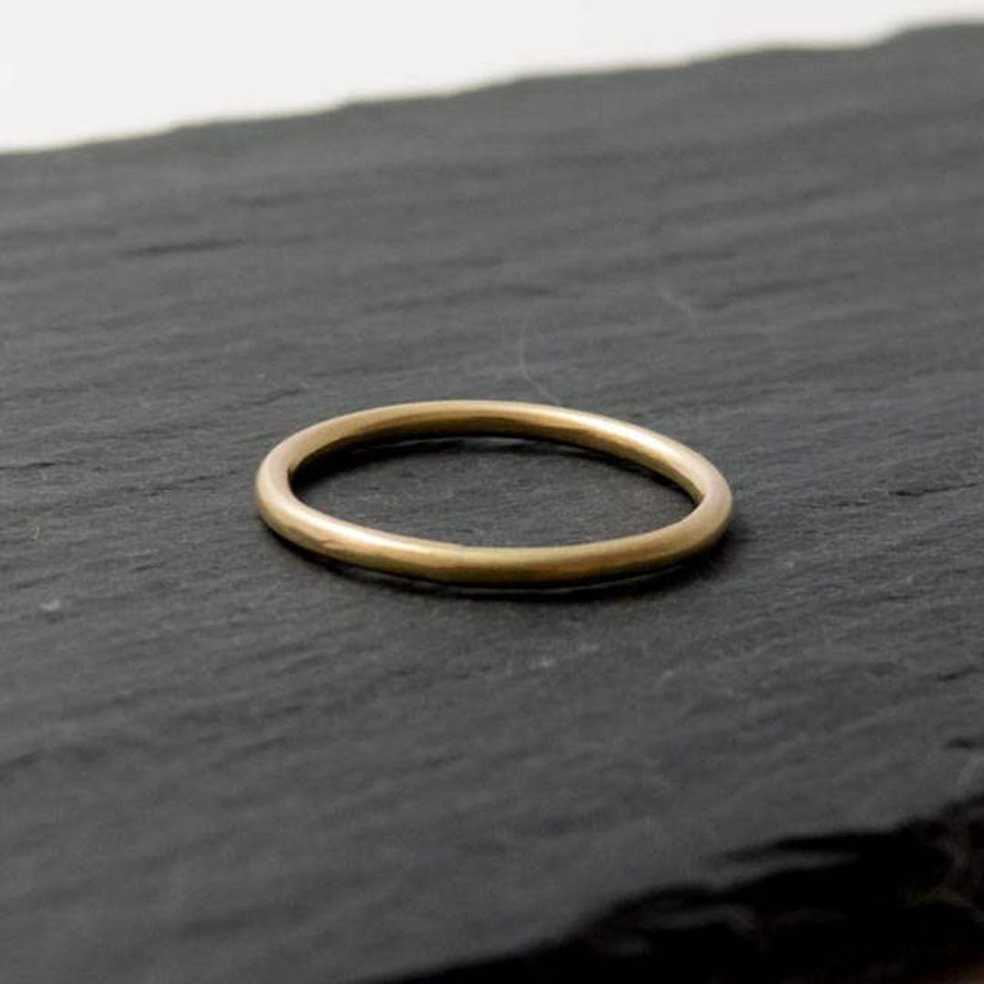 Gold Ring, Ring, 333 Gold, 8 CT, Round Profile - Etsy