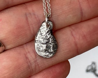 Chain pendant, 935 silver, unique piece, recycled silver