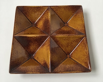 Sehr selten (PROTOTYP?) Kaj Franck Early Arabia Iittala KF1 Hors D'Oeuvre Origami Schale - Finnisches Vintage Design