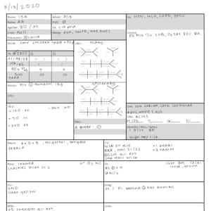 Puede incluir: Una historia clínica manuscrita con fecha del 13 de marzo de 2020, llena de información médica, signos vitales y notas. El gráfico incluye detalles del paciente, resultados de laboratorio y un programa de procedimientos.