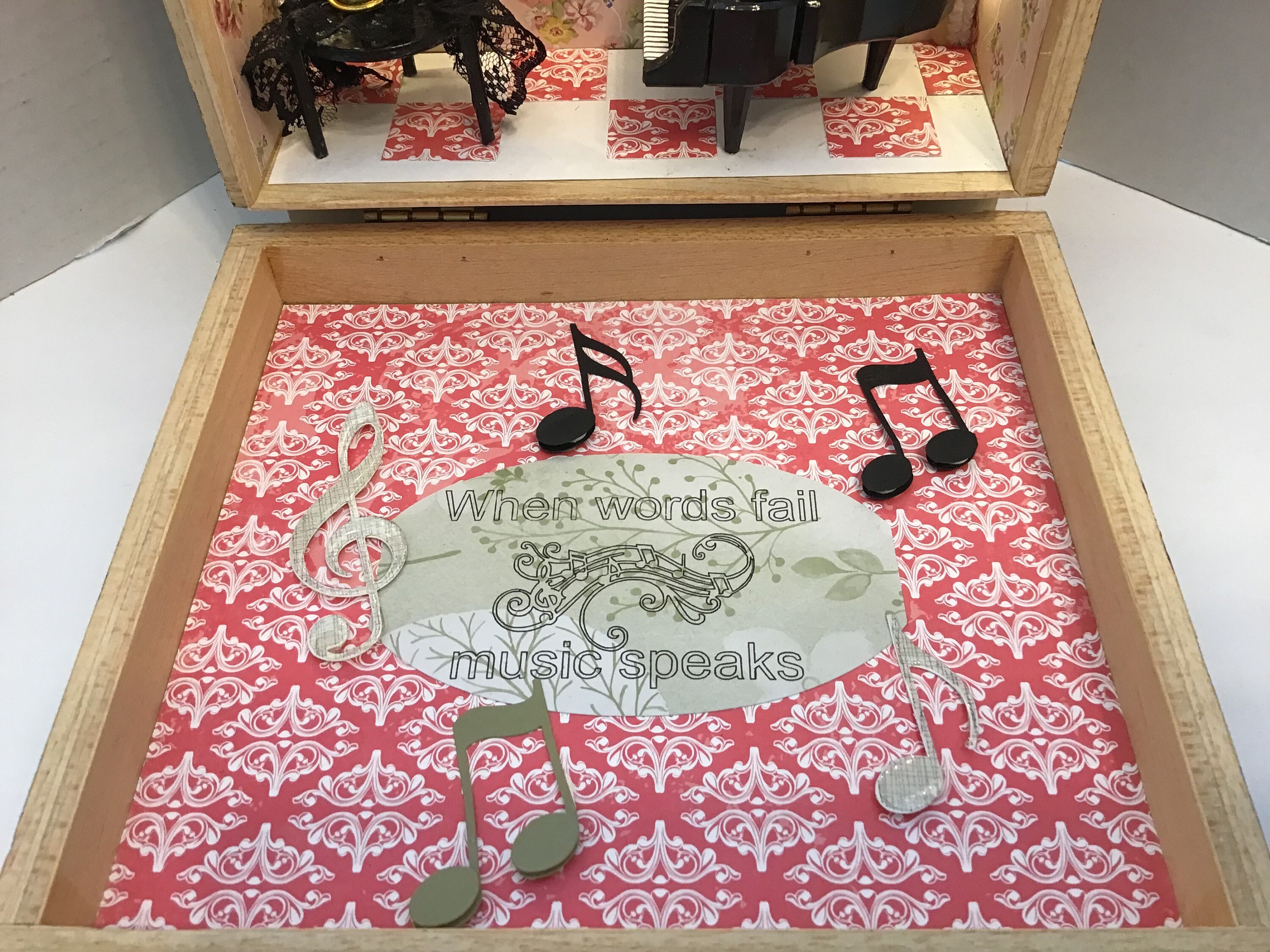 Cigar Box Piano Diorama Etsy