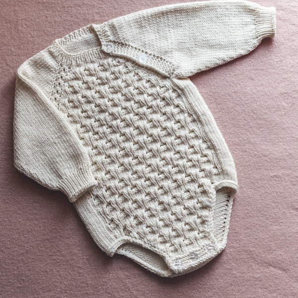 Baby Romper PDF Knitting Pattern Katrin Supporting Video