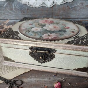 Keepsake Box, Vintage Rose Jewelry Box – Floral Jewelry Storage ...