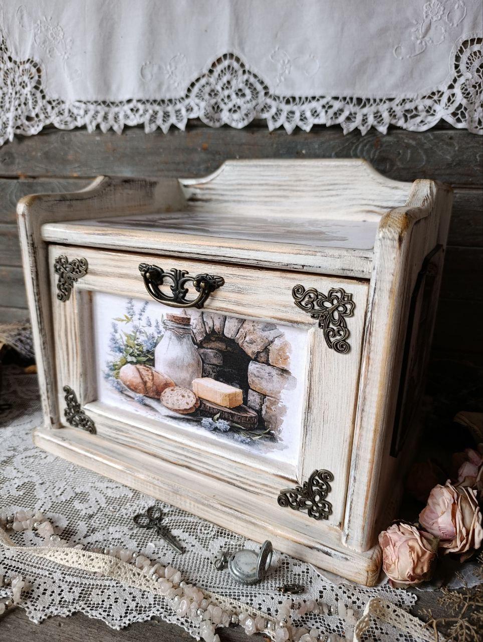 Blue and White Breadbox - Etsy