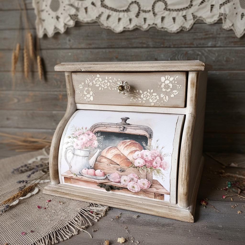 Vintage Bread Box Pink - Etsy