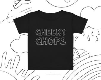 Geordie Genes Cheeky Chops Baby Tee (Black)