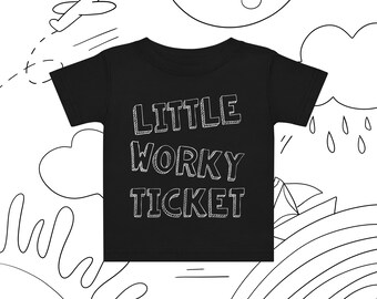 Geordie Genes Little Worky Ticket Baby Tee (Black)