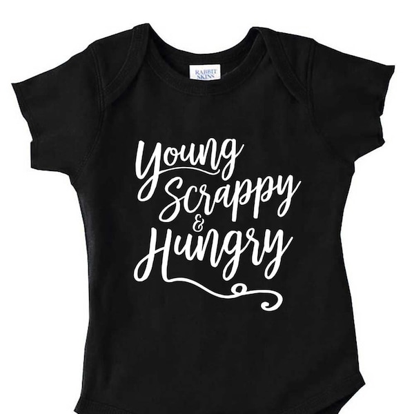 Baby Hamilton Romper | Young Scrappy Hungry | Cute for Hamilton Fan, Baby Shower Gift, Independence Day 4th of July Baby Romper
