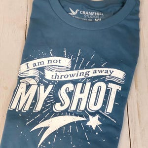 Kids Hamilton Shirt. I Am Not Throwing Away My Shot Kids Hamilton TShirt for Boys or Girls. Great Kids Shirt for Hamilton Fan.