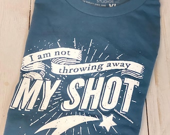 Kids Hamilton Shirt. I Am Not Throwing Away My Shot Kids Hamilton TShirt for Boys or Girls. Great Kids Shirt for Hamilton Fan.