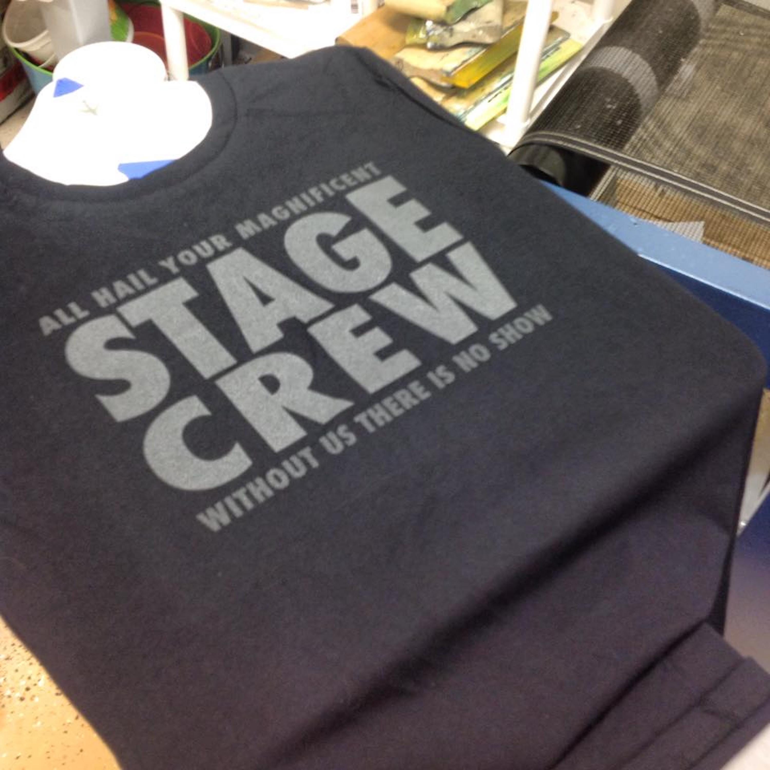 Stage Crew Tshirt. Theater Tech Shirt. Theatre Gift for Techie. All Hail Your Magnificent Stage Crew. Lighting, sound, props, costuming tee.
