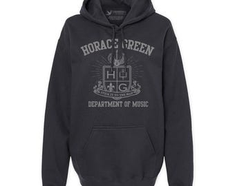 School of Rock Hoodie: Horace Green Music Dept. - Musical Theater Fan