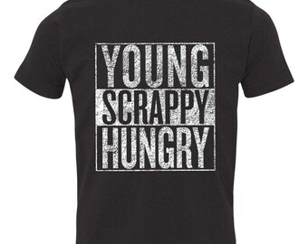 Young Scrappy Hungry Hamilton Toddler Tee - Distressed Graphic