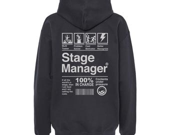 Stage Manager Hoodie: Theatre Crew Gift, Backstage Production