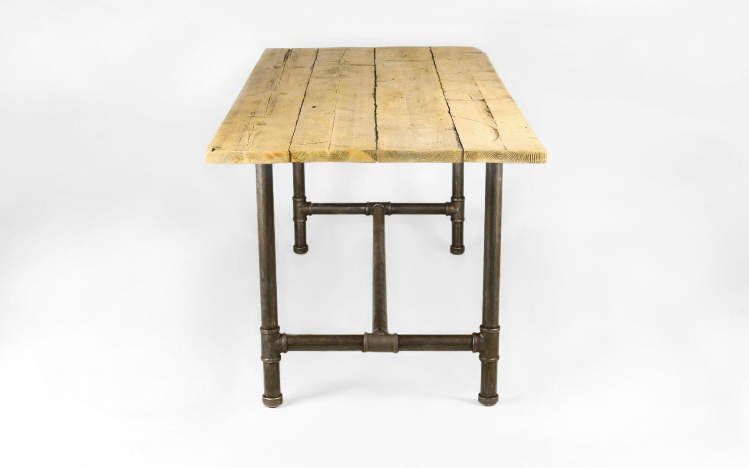 Dining Table Made From 1.5 Inch Gas Pipe & Reclaimed Wood Etsy UK