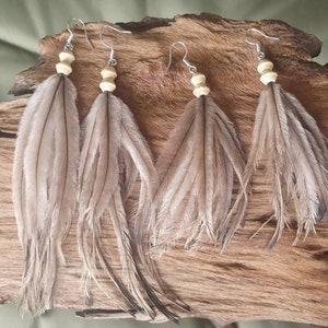 Emu feather earrings