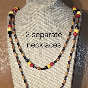 Timber beaded necklaces