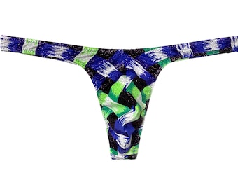 Shimmering Blue-Green Super Slim ED* Thong * Swimsuit