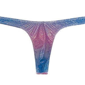 Pink-Blue Shimmer Merman Super Slim ED* Thong * Swimsuit
