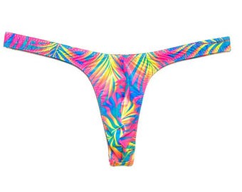 Men’s Turquoise Tropics Super Slim ED* Thong * Swimsuit