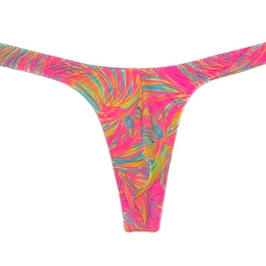 Pink-Multi Neon Super Slim ED* Thong * Swimsuit