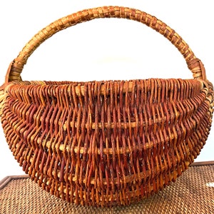 Vintage Appalachia Melon, Egg, Gathering Basket/Primitive/Market