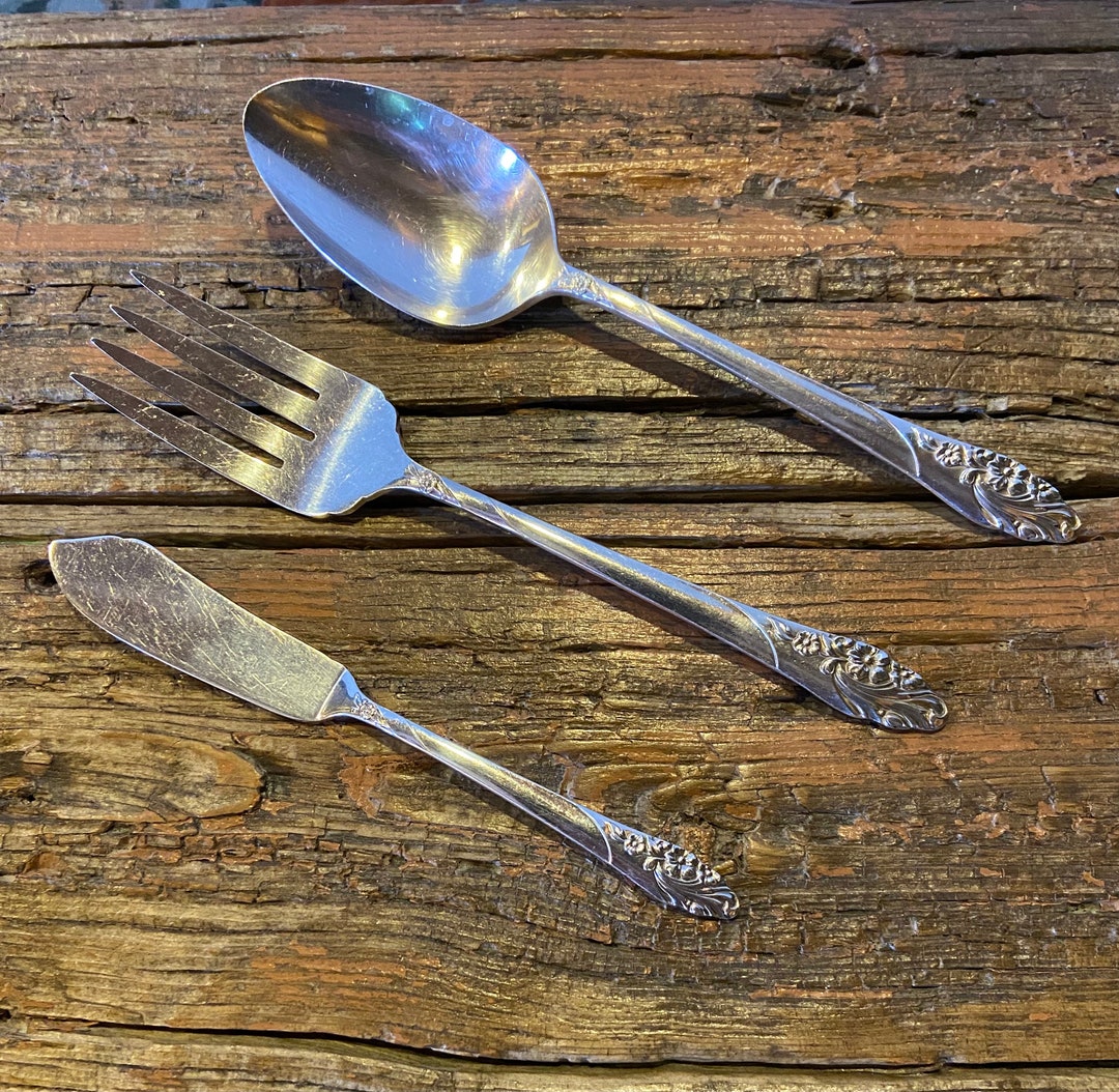 Oneida Cooking Tools Vintage Oneida Silverplate “community” Serving Fork and Spoon,butter ...