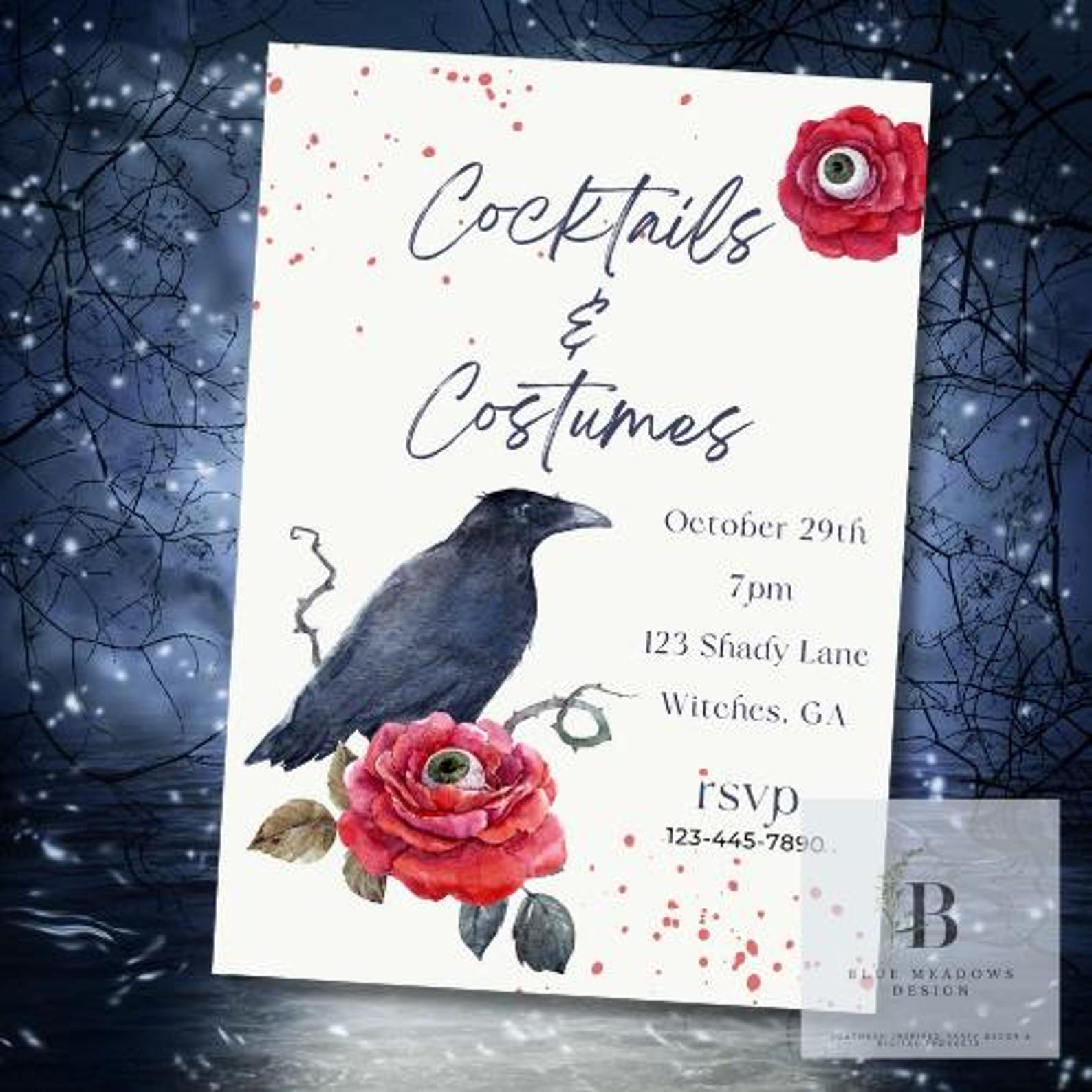 Halloween Costume Party Invitation Cocktails Etsy