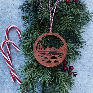 Acadia National Park - Wooden Ornament, Hiker Gift, Climber Gift, Christmas Ornament, Nature Lover, National Park, Mountain Souvenir