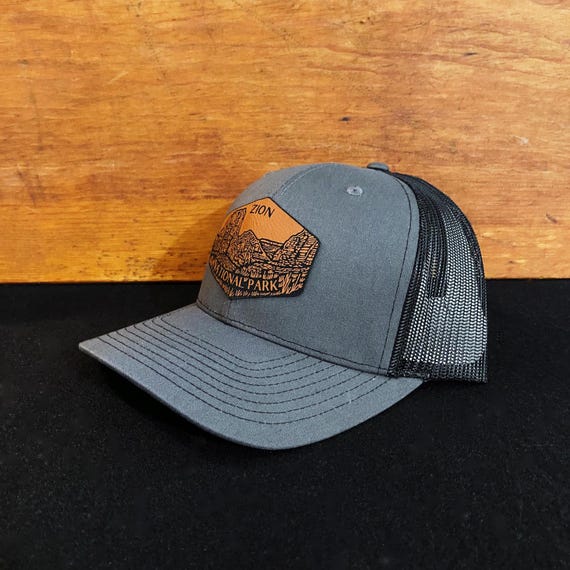 Zion National Park Hexagon Patch Hat - Mountain Leather  display picture 1