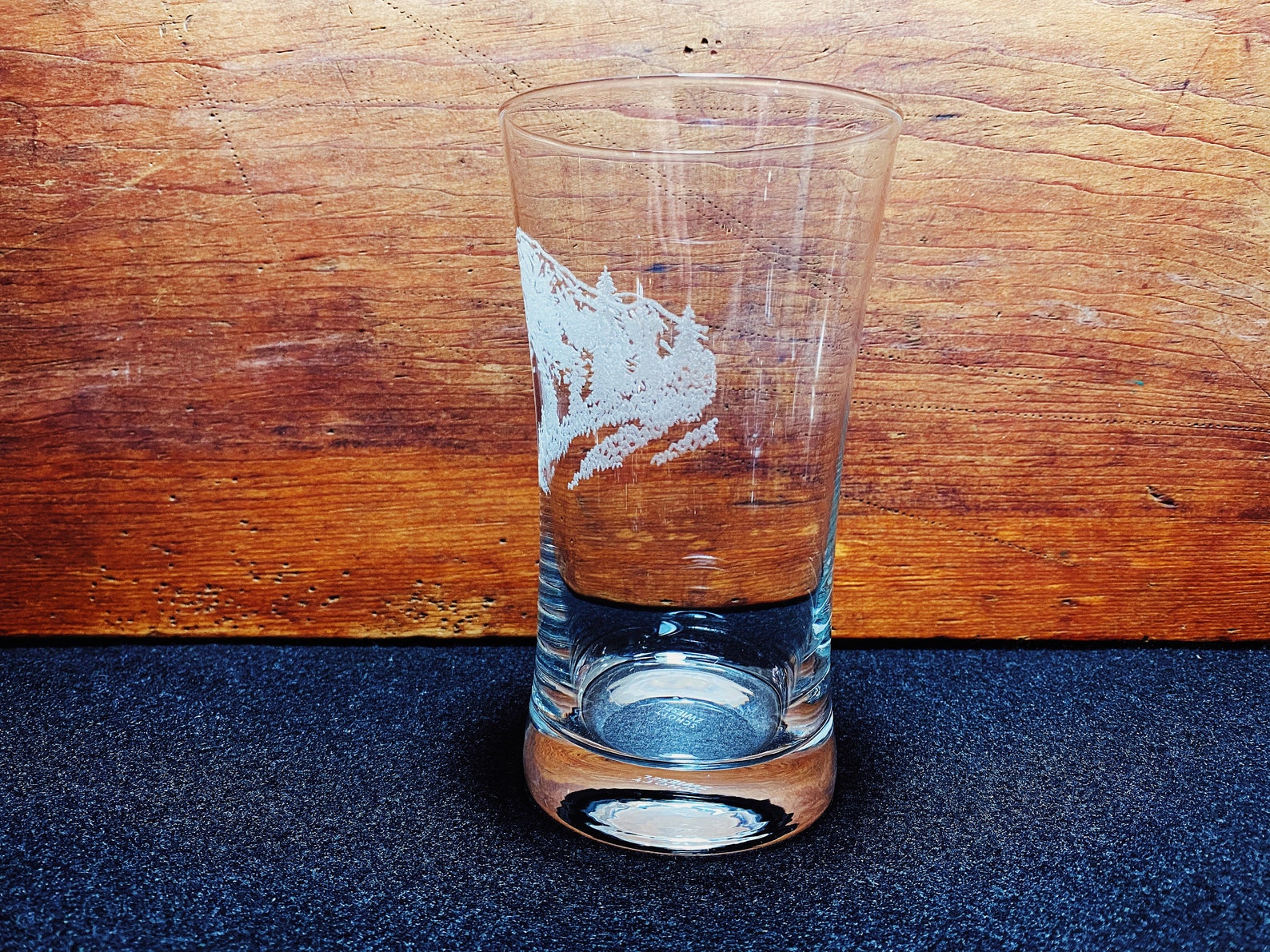 Mt. Shasta Engraved Crystal Beer Glass Pint Glass Schott Etsy