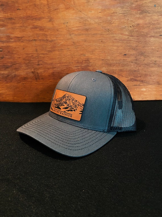 Heritage Pride Men's Homegrown Roots Trucker Hat - Wyoming State Pride Embroidered Cap, Charcoal With White Mesh - View #8