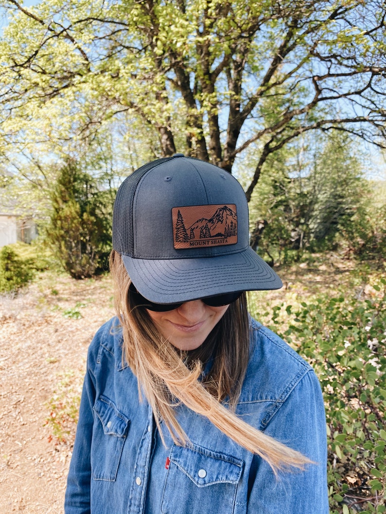 Sneffels Mountain Leather Patch Richardson Hat Adjustable Snapback Rocky Mountains Mt Colorado
