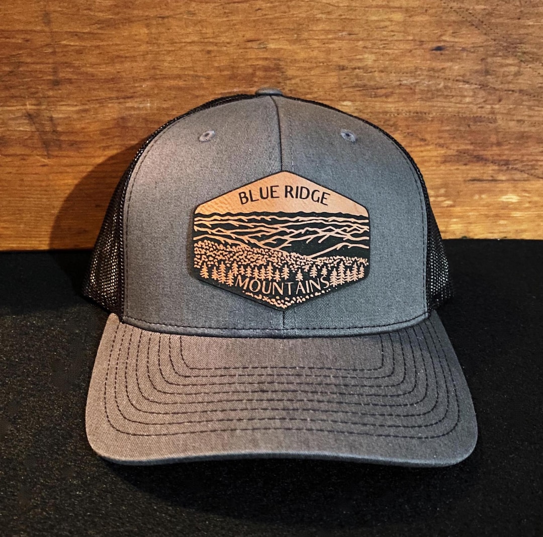 Blue Ridge Mountains Hexagon Patch Hat - Mountain Leather Patch ...