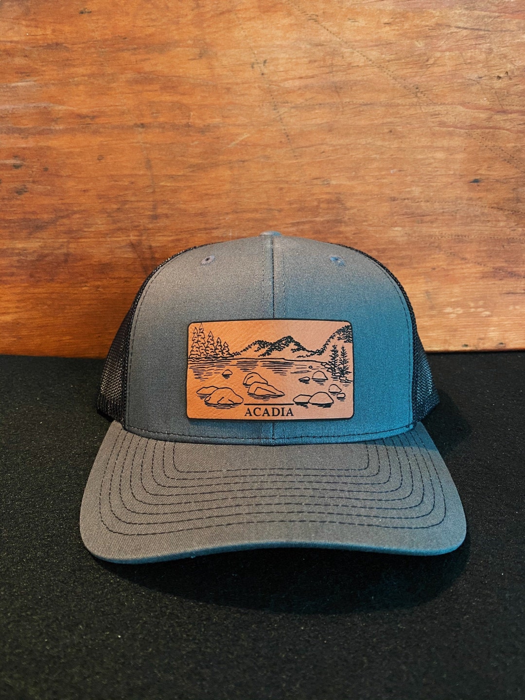 Acadia Maine Acadia National Park Mountain Leather Patch Richardson Hat ...