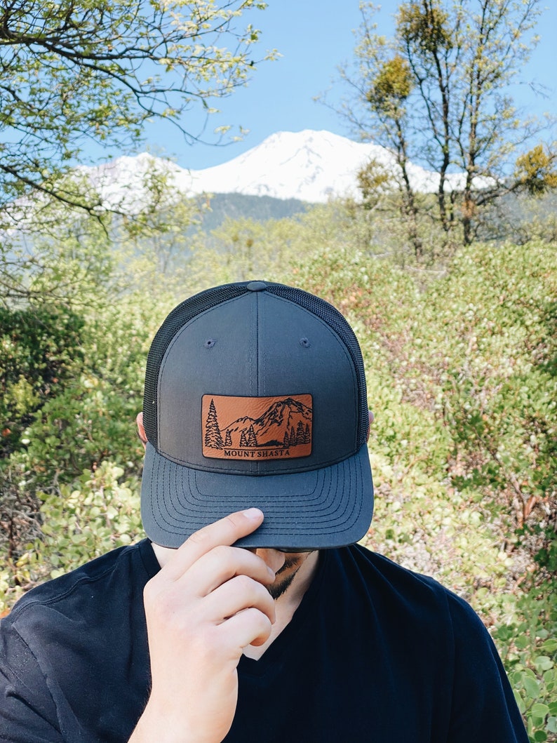Sneffels Mountain Leather Patch Richardson Hat Adjustable Snapback Rocky Mountains Mt Colorado
