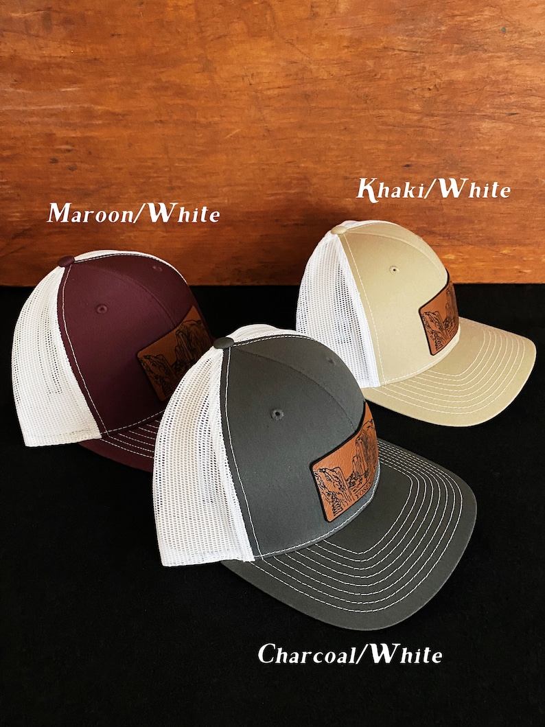 Sneffels Mountain Leather Patch Richardson Hat Adjustable Snapback Rocky Mountains Mt Colorado