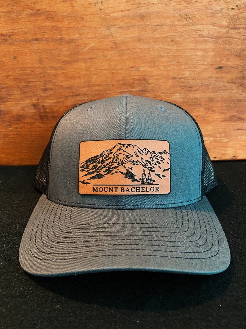 Mt. Bachelor Oregon Cascades Mountain Leather Patch - Etsy