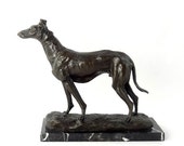 Vintage Signed Bronze Greyhound Sculpture Emmanuel Fremiet (1824-1910)