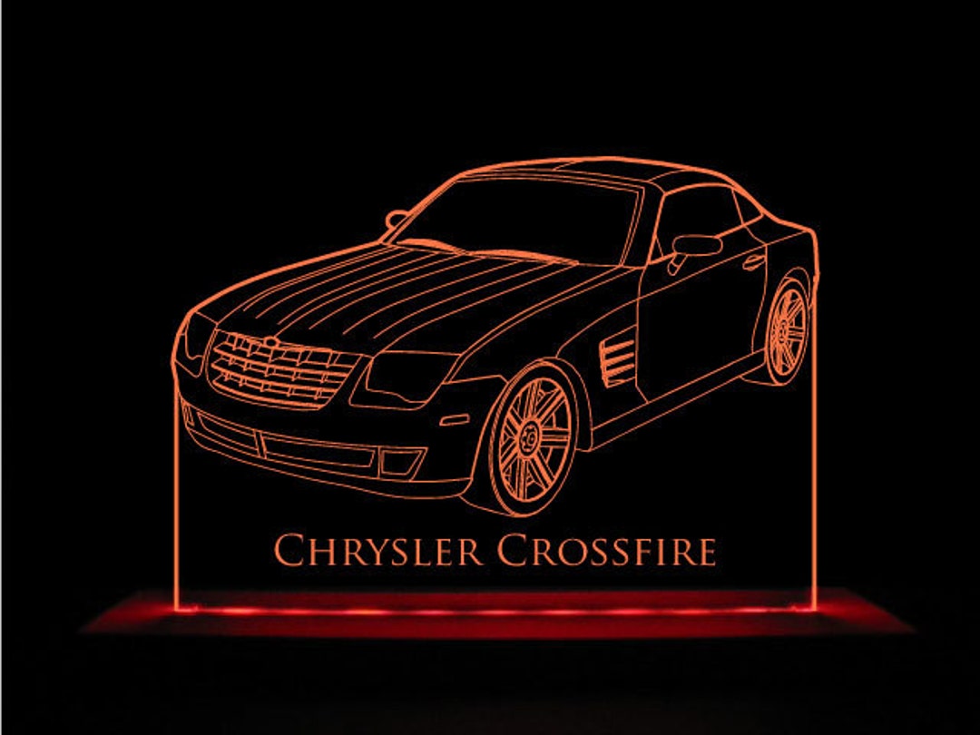 Chrysler Crossfire Edge Lit LED Acrylic Light up Sign Desk Model Night ...