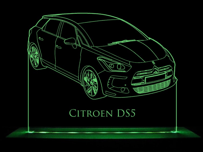 Citroen Ds5 Edge Lit Led Acrylic Light Up Sign Desk Model Night Light