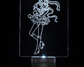 Personalized Plug In Night Light, Light Sensor Auto On Off Dusk-to-Dawn Sensor, Sailormoon LED nightlight