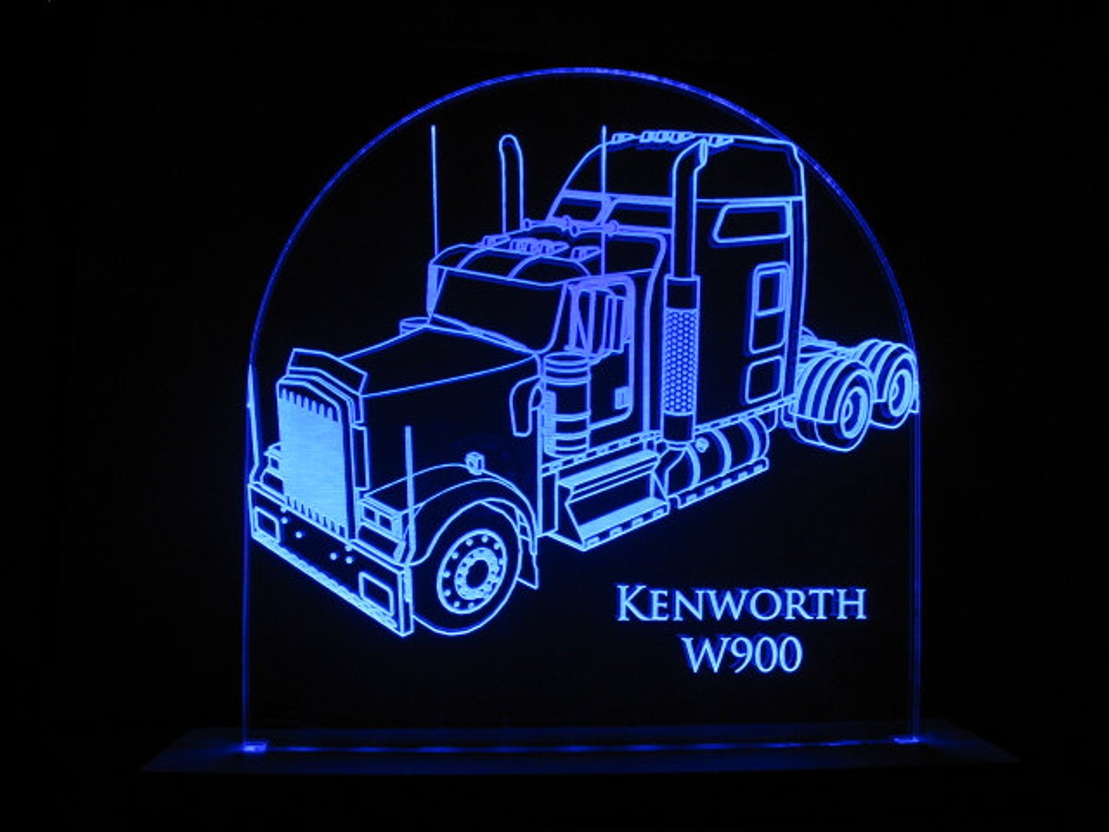 Kenworth W900 Semi Truck Edge Lit LED Acrylic Light up Sign Etsy
