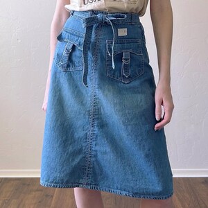 Green Linen Midi Skirt–High-Waisted A-Line skirt with Pockets 5745 Green Linen Midi Skirt–High-Waisted A-Line skirt with Pockets 5745