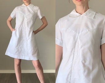 white collar dress