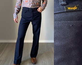 men's 70's high waisted trousers