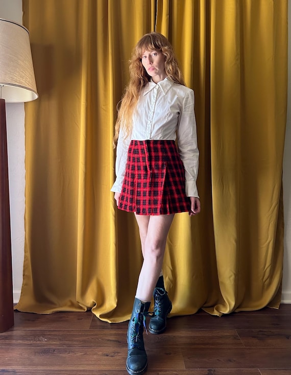 Outfits Pleated Plaid Mini Skirt Vintage Vintage Y2K Pleated Skirt